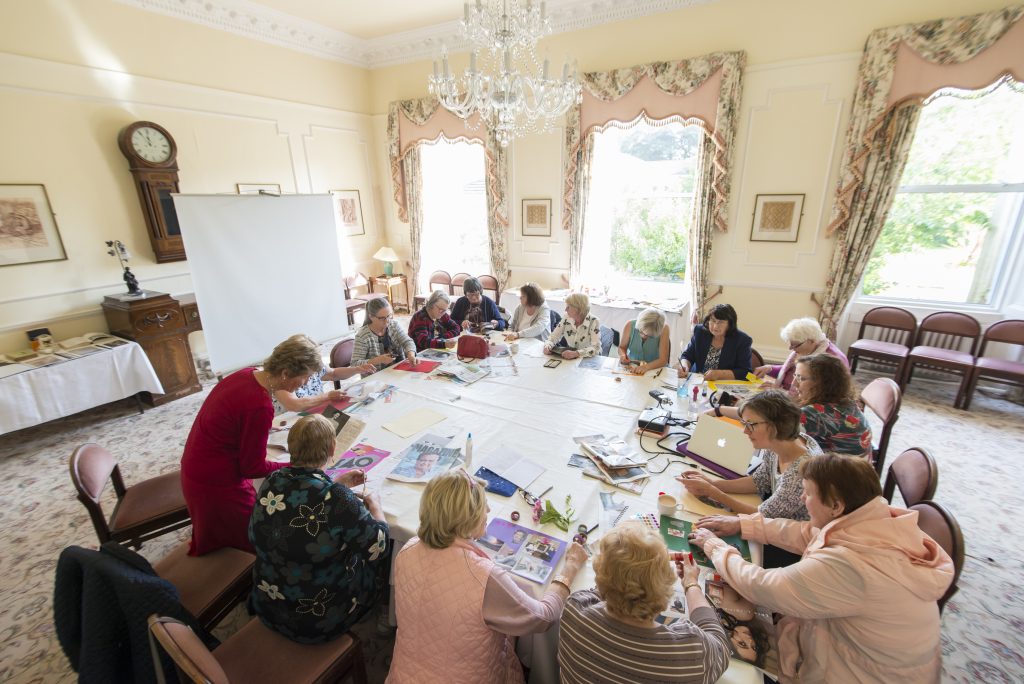 Electric Irish Homes project participants working with Anna Speaman and Sorcha O'Brien in An Grianán, August 2018
