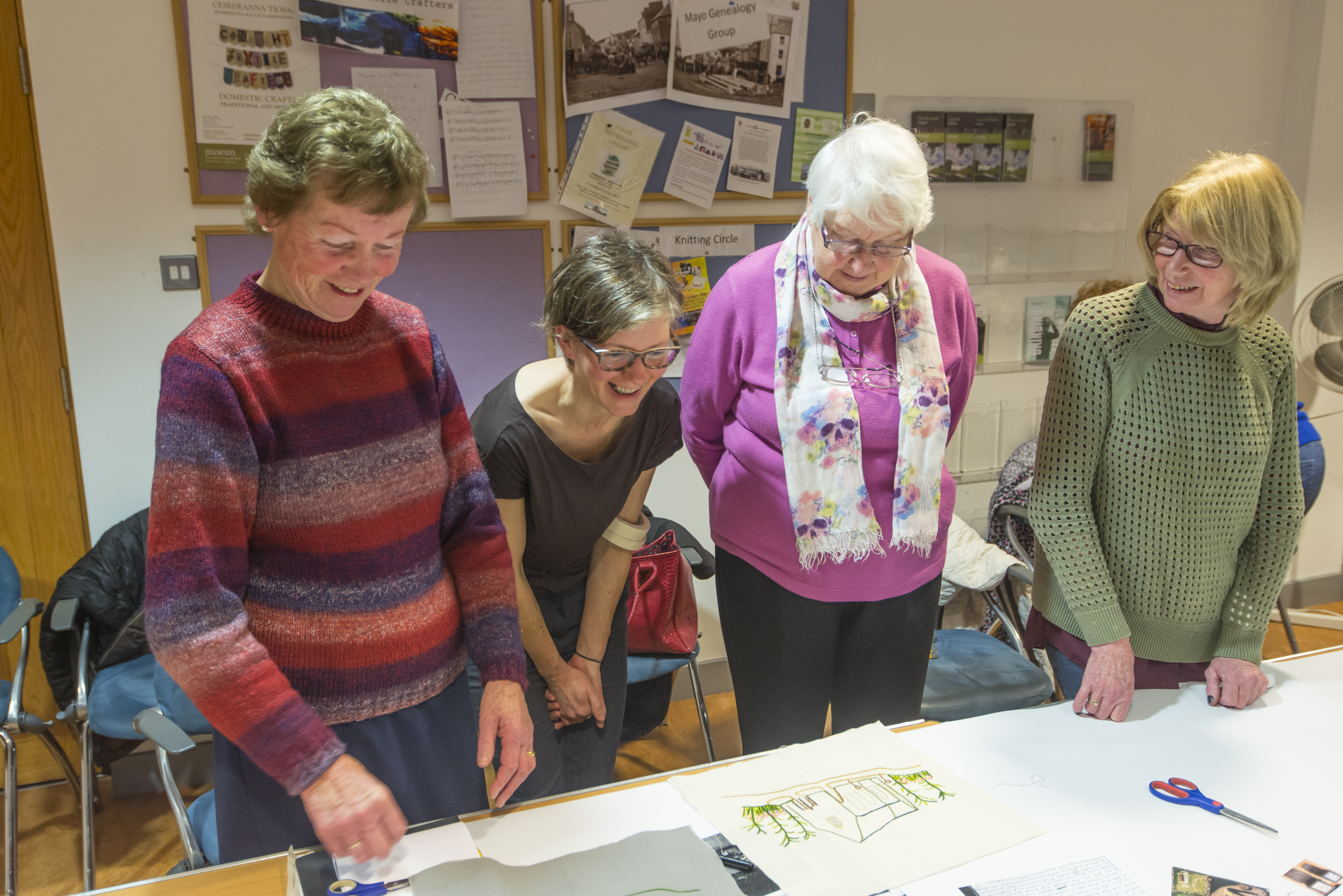 Project participants working with Anna Spearman in the NMI Country Life, January 2019