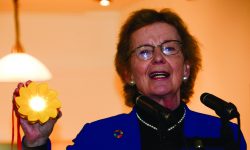 Mary Robinson launching the Kitchen Power exhibition