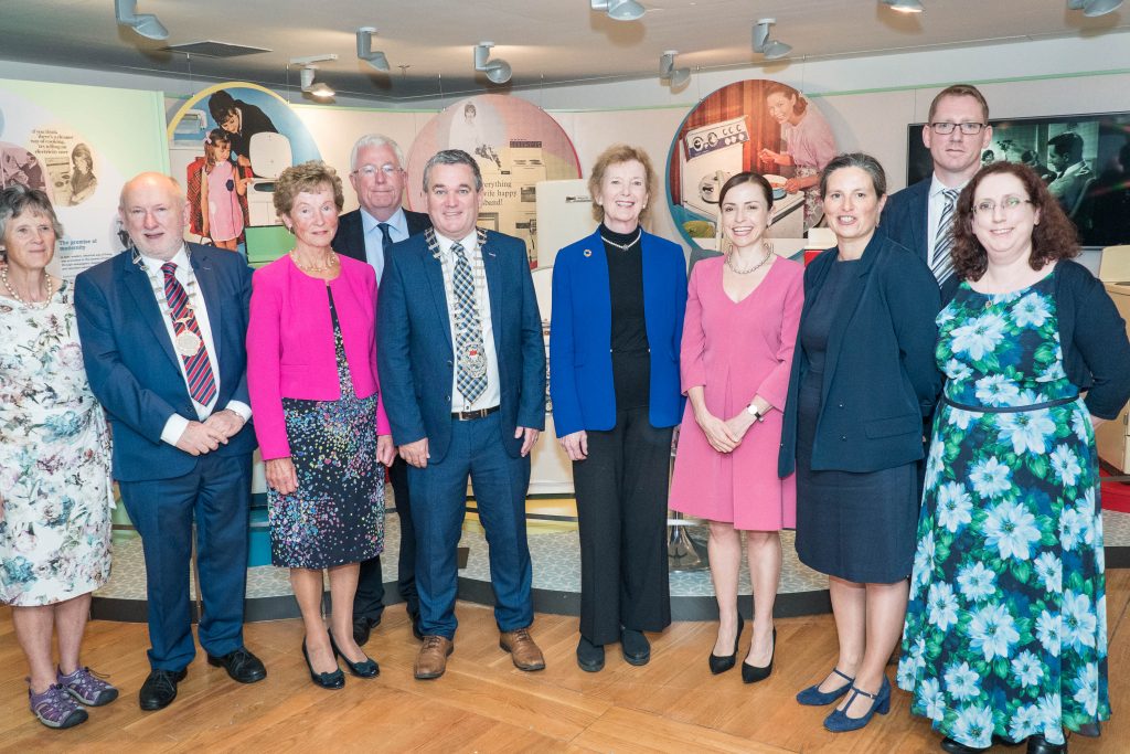 Dr O'Brien, staff of the National Museum of Ireland and the ESB, and interview participants with Mary Robinson